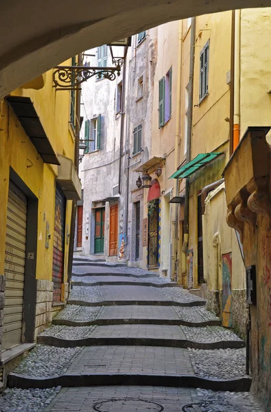 Old street-stairs in San Remo, Italia — Foto de Stock