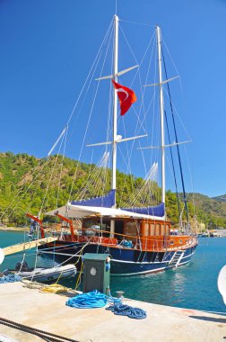 Güzel Türk yat quay için palamarla