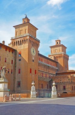 Etkileyici kale Ferrara, İtalya