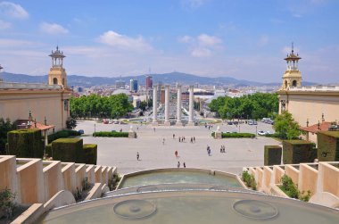 Montjuic, Barselona, İspanya'dan görünüm