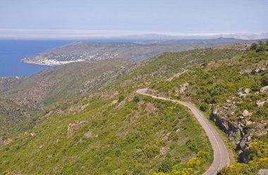 Dağ yolundan ve İspanya'nın parlak manzara