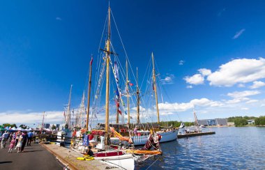 Boylu soylu Yelkenliler yarışları Kotka 2017. Kotka, Finlandiya 16.07.2017.