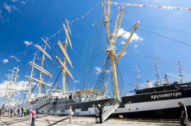 Boylu soylu Yelkenliler yarışları Kotka 2017. Kotka, Finlandiya 16.07.2017.