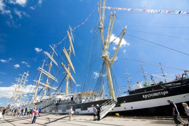 Boylu soylu Yelkenliler yarışları Kotka 2017. Kotka, Finlandiya 16.07.2017.