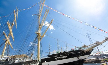 Boylu soylu Yelkenliler yarışları Kotka 2017. Kotka, Finlandiya 16.07.2017.