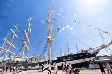 Boylu soylu Yelkenliler yarışları Kotka 2017. Kotka, Finlandiya 16.07.2017.