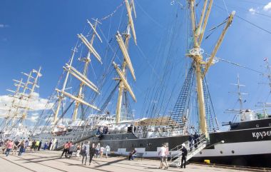 Boylu soylu Yelkenliler yarışları Kotka 2017. Kotka, Finlandiya 16.07.2017.
