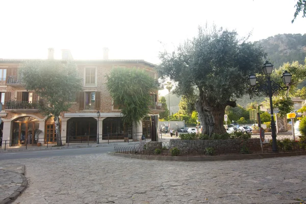 Valldemossa, Majorca İspanya'nın ünlü Akdeniz köyünü caddede güzel. — Stok fotoğraf