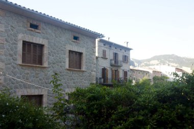 Güzel Valldemossa, Majorca İspanya'nın ünlü Akdeniz köyünü bina.