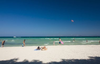 Deniz Akdeniz Beach, Alcudia, Majorca, İspanya 26.06.2017.