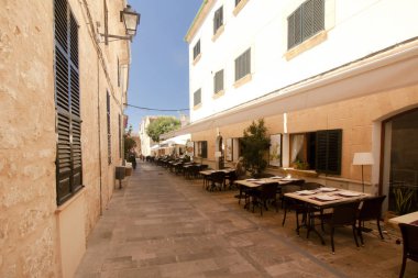 Alcudia Old Town Island Majorca, İspanya 28.06.2017.