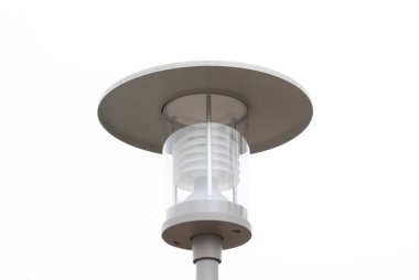 Sokak klasik beyaz arka plan üzerinde izole fener.