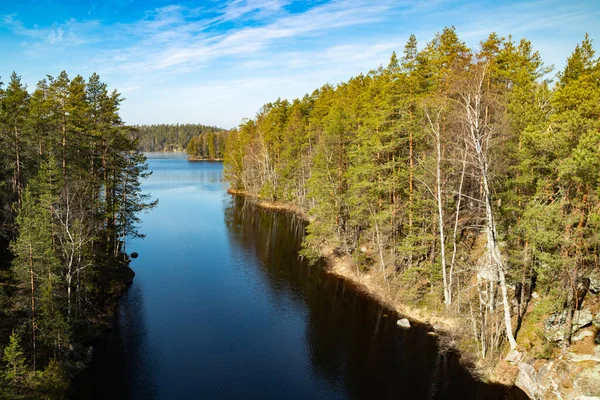 Ландшафт Озеро Фалми Национальном Парке Реповеси Финляндия — стоковое фото