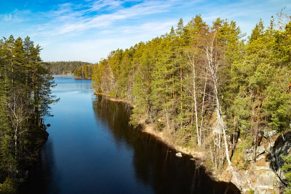 Ландшафт Озеро Фалми Национальном Парке Реповеси Финляндия — стоковое фото
