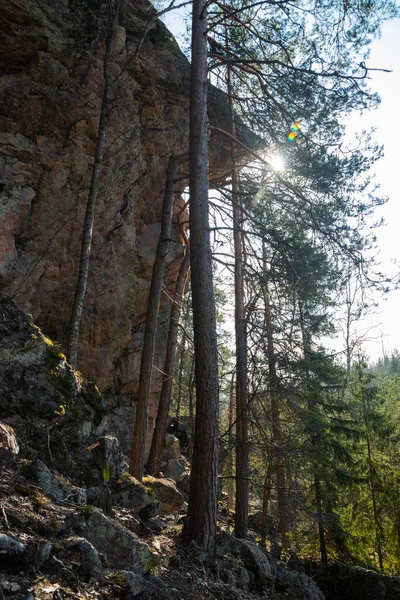 Alta Roccia Nel Parco Nazionale Repovesi Finlandia — Foto Stock