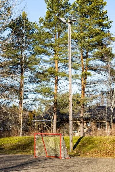 Red Hockey Sobre Carretera Roja Parque Infantil Finlandia — Foto de Stock