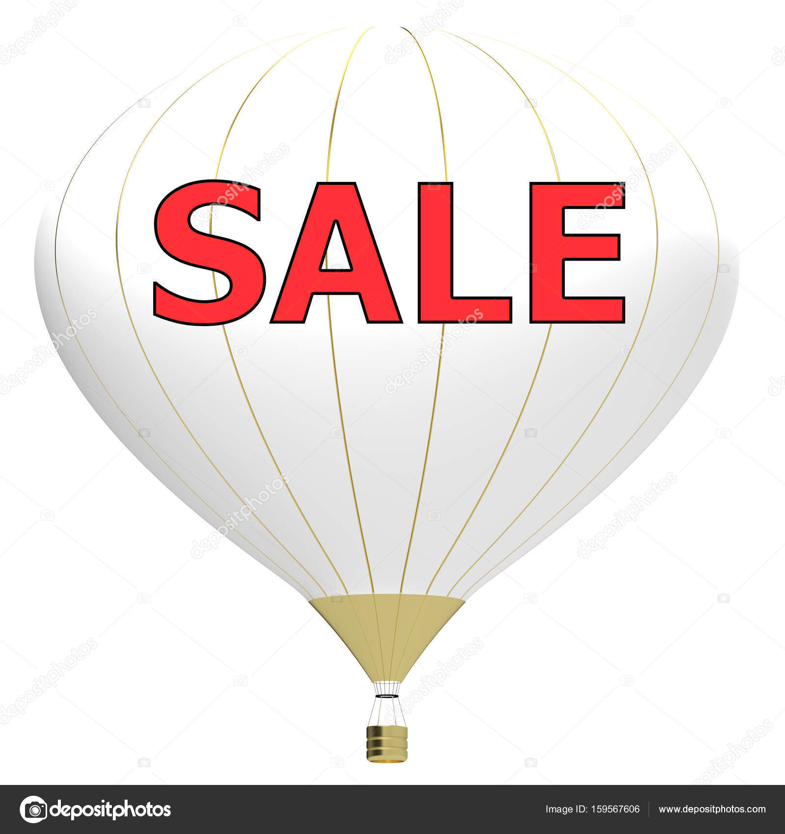 sale poster concept with percent discount 3d illustration banner how to make a flyer for balloon business