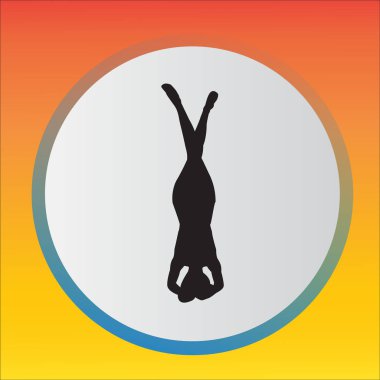 Siluet genç kadın pratik yoga. Kız pilates. Vektör arka plan lotus üzerinde