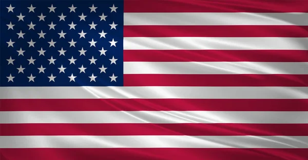 Bandera Los Estados Unidos Soplando Viento Textura Fondo Renderizado Ola —  Fotos de Stock