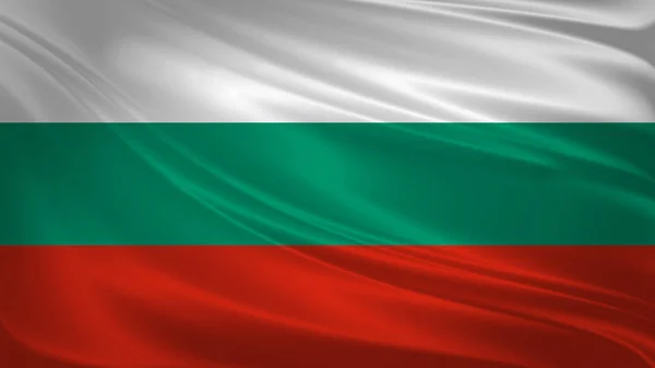 Bulgarije Vlag Waait Wind Achtergrondstructuur Rendering Golf — Stockfoto