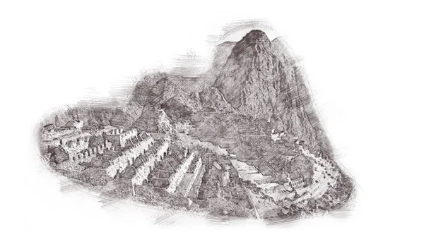 Machu Picchu in Peru - lost city of Incan Empire is UNESCO herit — Stock Photo, Image