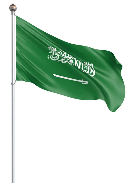 Saudi Arabische Flagge Weht Wind Hintergrund Textur Riad Darstellung Flagge — Stockfoto