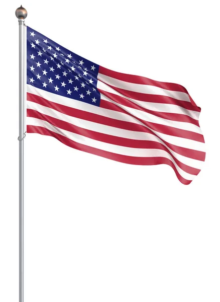 Wuivende Usa Vlag Illustratie Voor Ontwerp Illustratie — Stockfoto