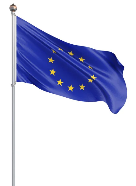 Avrupa Birliği Bayrağı Çizim Bayrağı Sallayarak — Stok fotoğraf