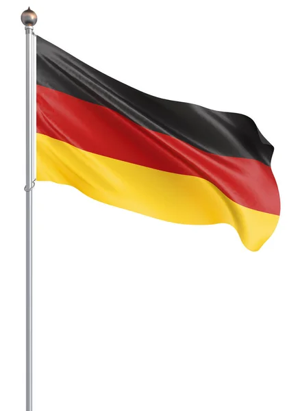 Bandera Alemania Soplando Viento Textura Fondo Rendering Wave Ilustración —  Fotos de Stock