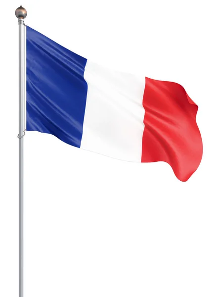 France Flag Blowing Wind Background Texture Rendering Wave Uefa Euro — Stock Photo, Image