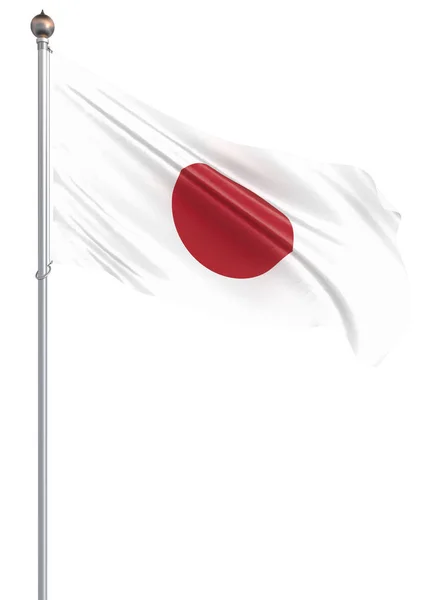 Японія Прапор Дме Вітрі Фонова Текстура Рендерінг Розмахуючи Прапором Ізольований — стокове фото