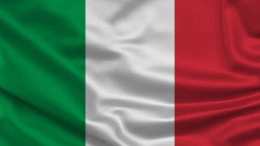 El sallayan bayrak. İpek, saten kumaş. 3d Görüntü.