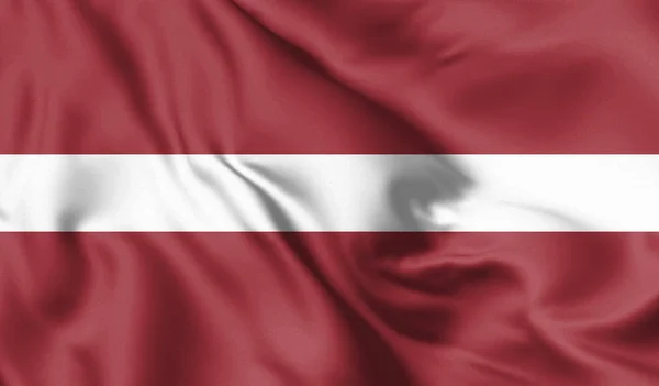 Латвійський Прапор Дує Вітром Фонова Текстура Illustration — стокове фото