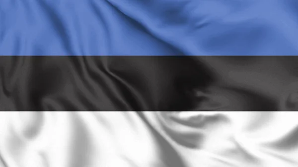 Integetett Zászló Észtország Illusztráció — Stock Fotó