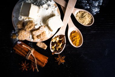 Zencefilli kurabiye için malzemeler