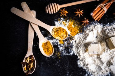 Zencefilli kurabiye için malzemeler