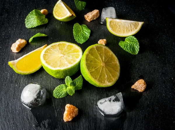 Ingredients for mojito or cocktail with tequila — Stock Photo, Image