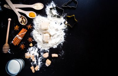 Zencefilli bisküvi için malzemeler