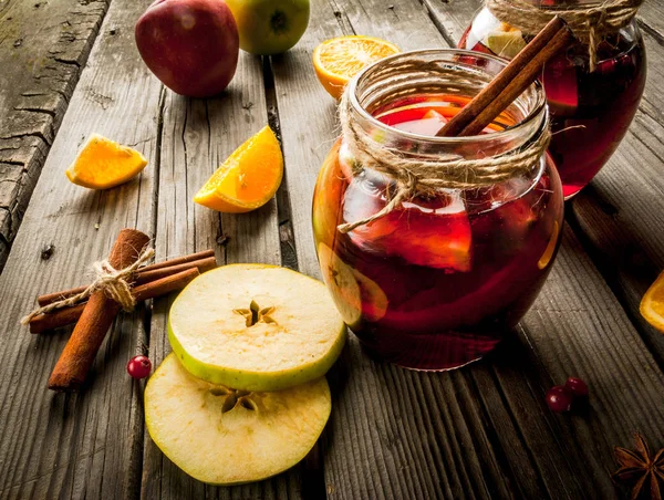 Autumn and winter sangria — Stock Photo, Image