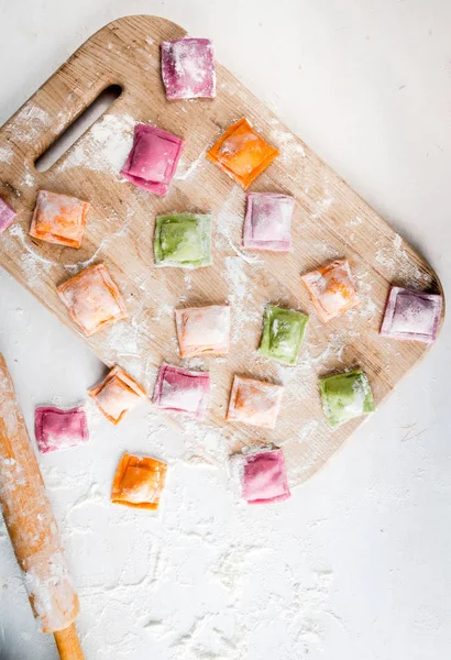 Multi-colored ravioli — Stock Photo, Image