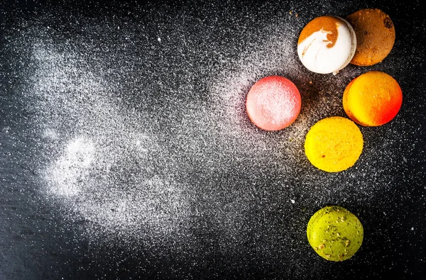 Seleção de bolos coloridos macaron — Fotografia de Stock
