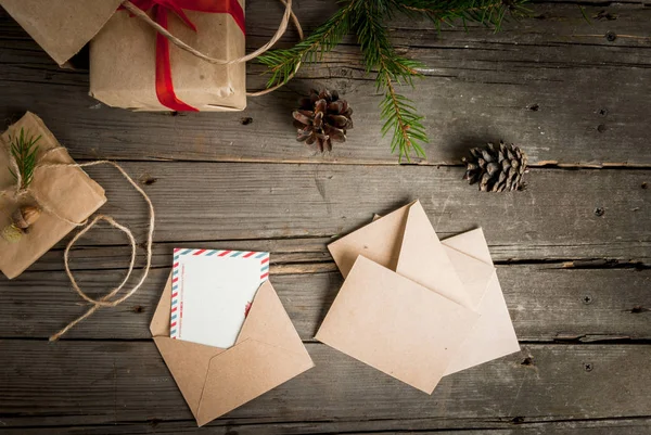 Vánoční dárky a dopisy — Stock fotografie