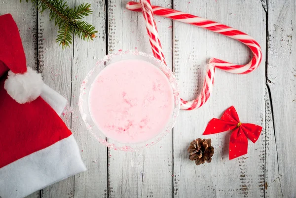Traditional Christmas candy cane punch