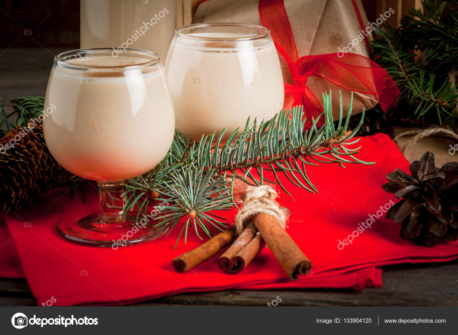 Traditional Christmas Cocktail Irish Cream Cola De Mono Stock
