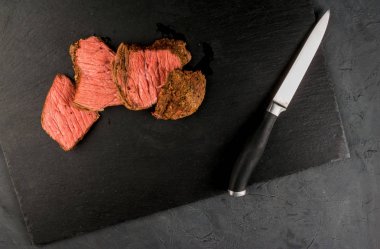 Sous-vide beef steak clipart