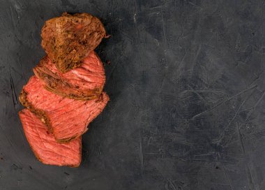 Sous-vide beef steak clipart