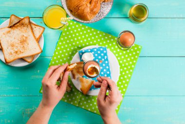 Yaz veya bahar continental kahvaltı