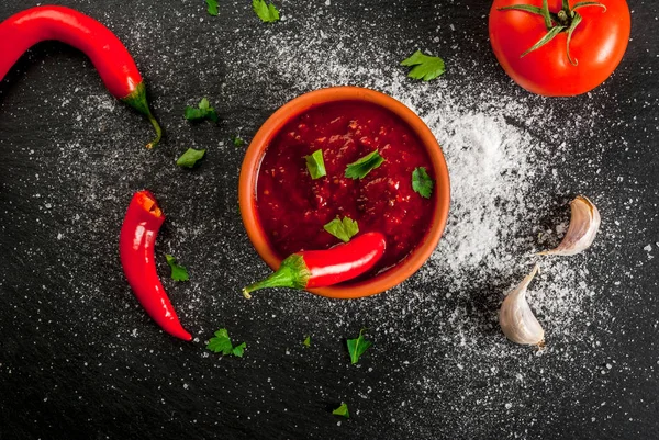 Pikante tomatensaus — Stockfoto