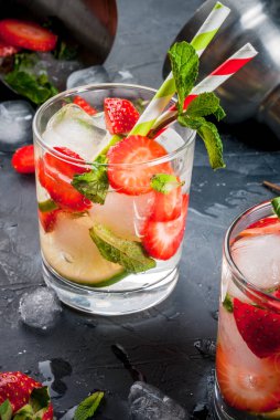 Yaz ferahlatıcı mojito çilek ile