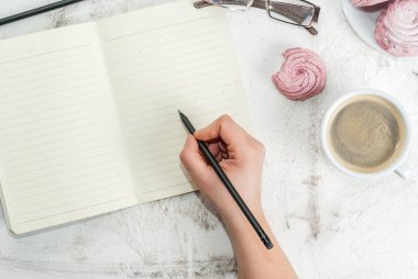 Not Defteri, kek ve kahve, romantik